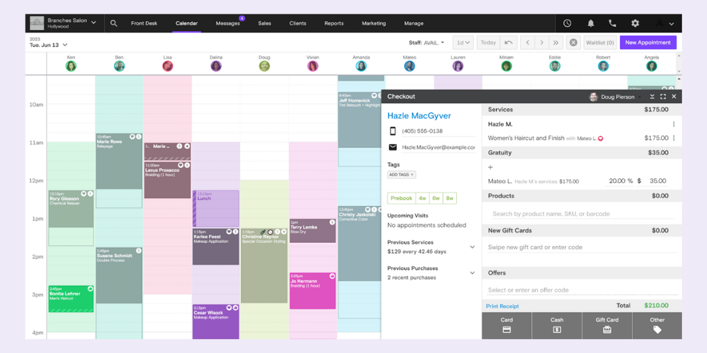 Boulevard salon software hairdressers
